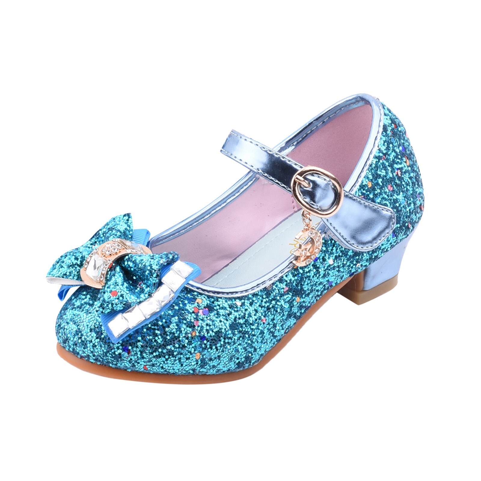 Baby Kids Meisjes Schoenen Parel Crystal Shining Strik Kinderen Prinses Schoenen Student Party Dans Schoen Voor Party Bruiloft Tonen Schoenen: Blue / 30