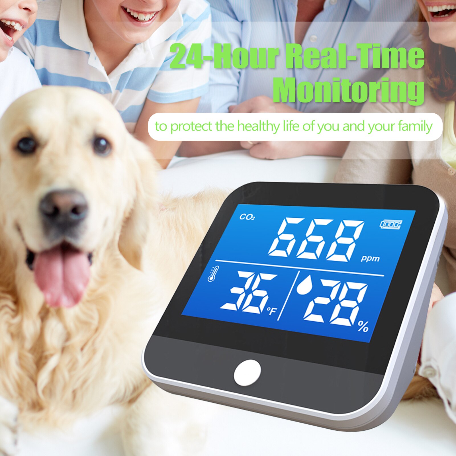 Misuratore di CO2 portatile tenere sotto controllo di qualità dell'aria tenere sotto controllo di umidità della temperatura rilevatore di NDIR a infrarossi strumenti di rilevamento ad alta precisione