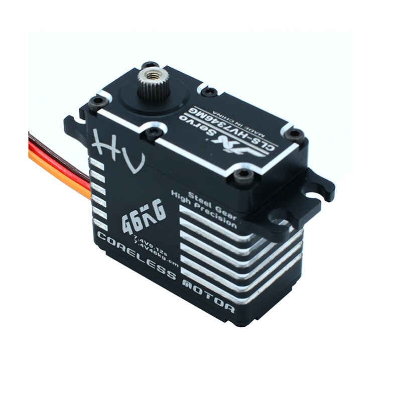1PC JX CLS-HV7346MG 7.4V 46kg Coreless High Precision Steel Gear Full CNC Digital Servo for DIY RC Car Helicopter Car Crawler