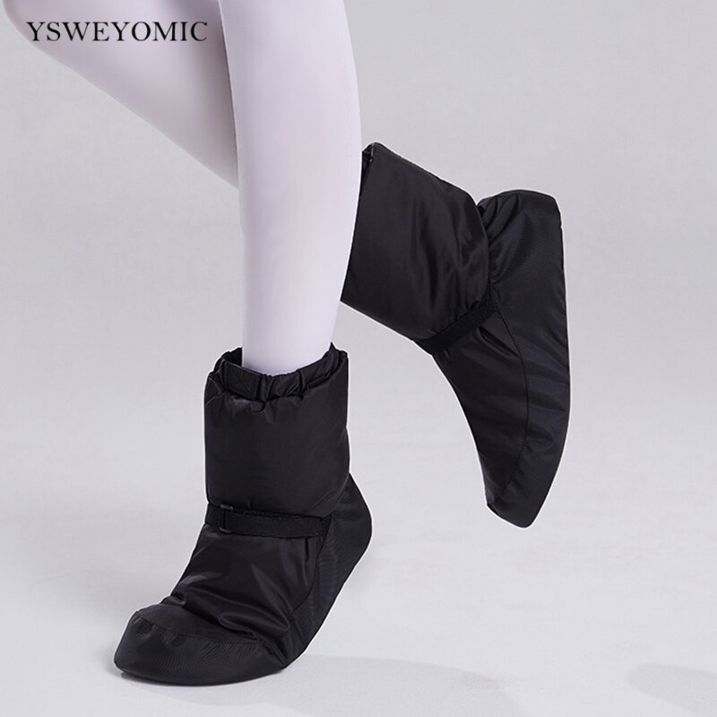 Winter Ballet Dansen Schoenen Volwassenen Zwart Paars Katoen Warm-Up Oefeningen Warmer Ballerina Warm-Up Boot Meisjes Ballet schoenen