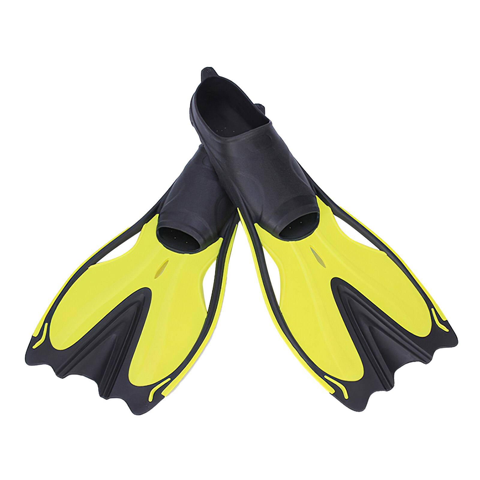 Zwemmen Vinnen Volwassen Snorkelen Voet Flippers Kinderen Duiken Vinnen Beginner Zwemmen Apparatuur Draagbare Volwassen & Kinderen Duiken Flippers: YELLOW / M