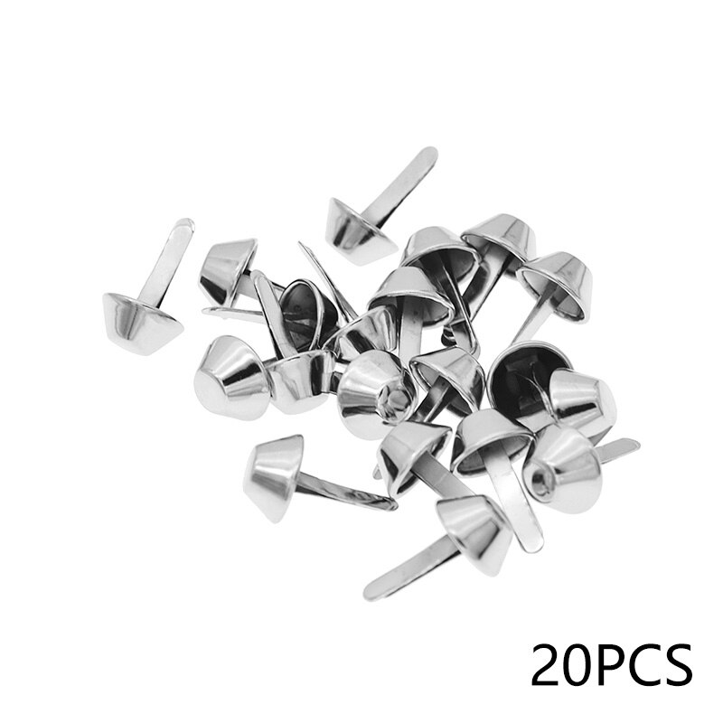 20pcs 12mm Luggage Hardware Base Decorative Two-legged Fork Nails Manual Metal Bag Bottom Nail Foot Nail Diy Bag Accessories: A