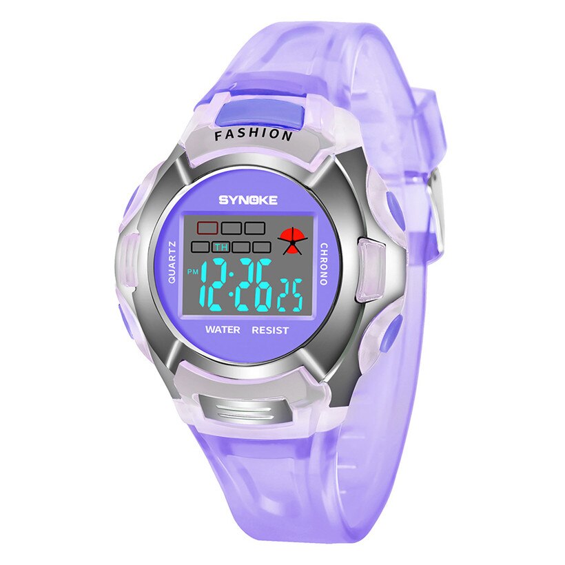 Vandtæt børneur drenge piger led digitale sportsure plastik børnealarm date casual ur 6 farver