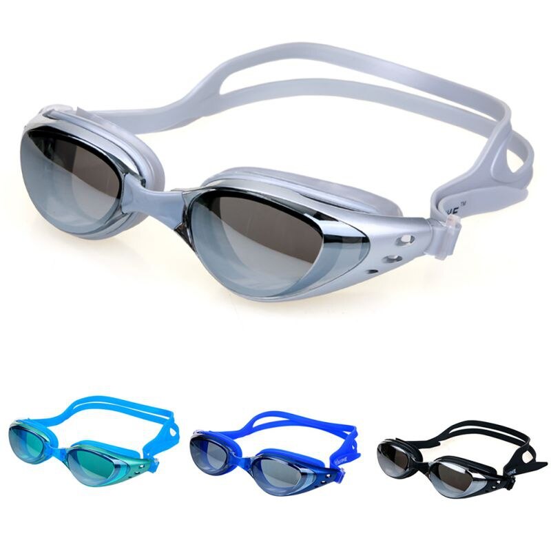 Mirrored Swim Goggles Silicone Seal Swimming Goggles Diving Glasses UV Protection Anti-fog Anti-shatter Waterproof Pro