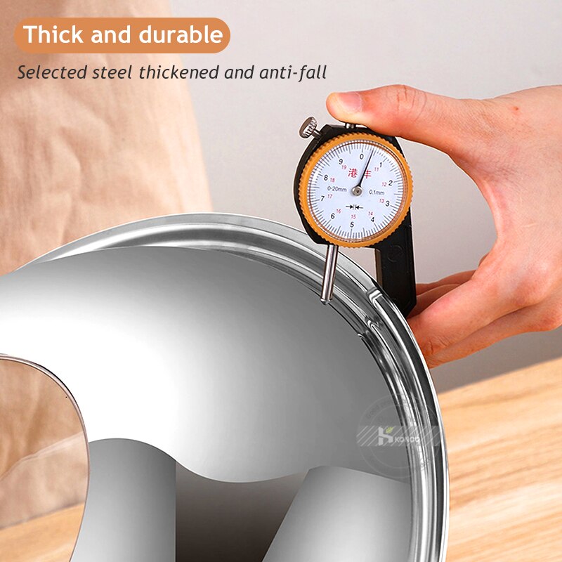 Stainless Steel Pot Lid,Household Frying Pan Lid Anti-scalding Wok Lid Transparent Steamer Lid Universal Glass Lid -32/34/36cm