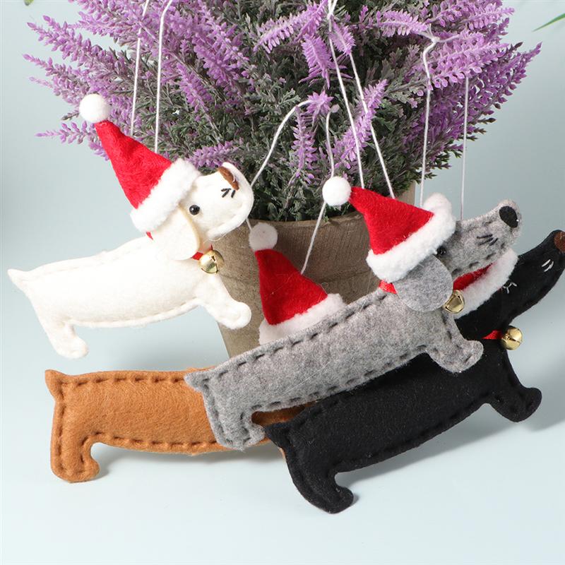 Arbre de noël ornement teckel forme suspendus pendentif arbre de noël décoration teckel chien en forme de pendentifs décoration