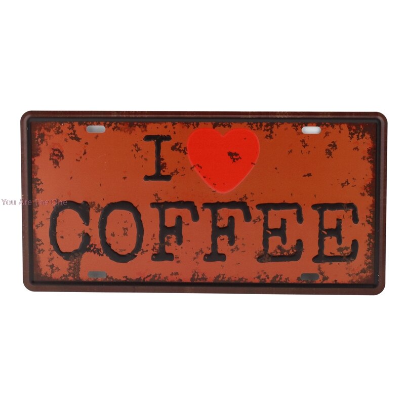 Fresh Brewed Coffee Menu Cafe Bar We are Open Closed Metal Tin Signs Iron Painting Home Plaque Wall Stickers Pub Cafe Shop: F
