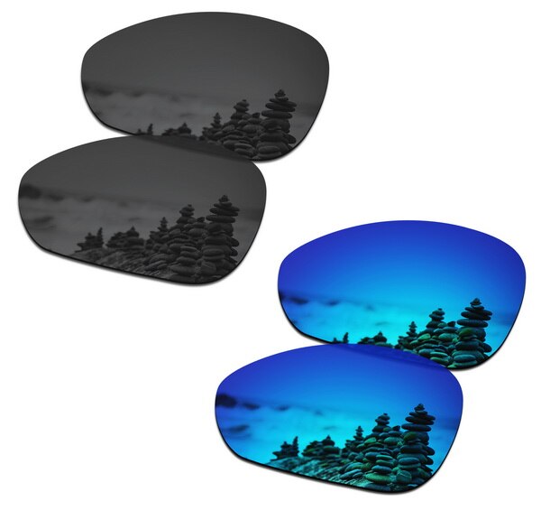 SmartVLT Vervanging Lenzen Gepolariseerde voor Oakley Crosshair 1.0 (2005) Zonnebril-Meerdere Paren Verpakt: Black and Blue
