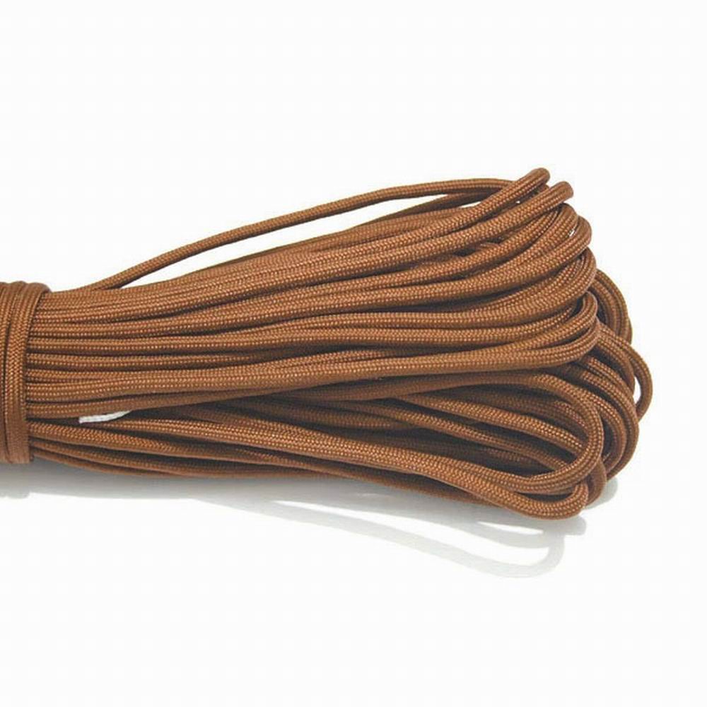 Cuerda de pesca Paracord 550, cuerda de paracaídas cuerda de 7 hebras 100FT 31m: brown