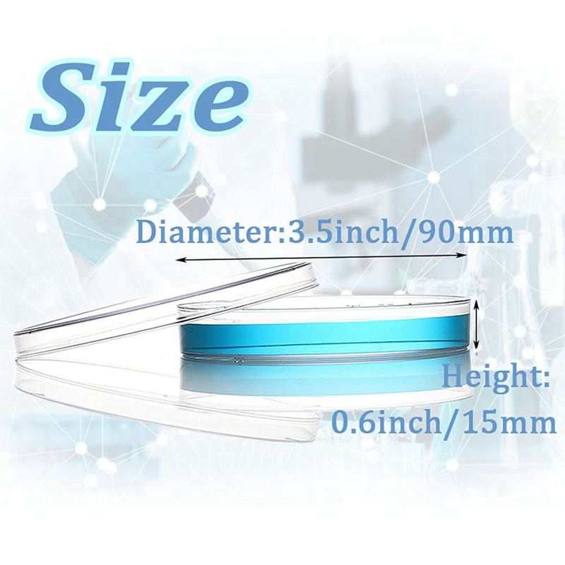 Steriele Plastic Petrischaaltjes Met Deksel, Clear Petrischaaltjes Met Pipetten Voor Laboratorium, Experimentele Les, Mobiele Cultuur