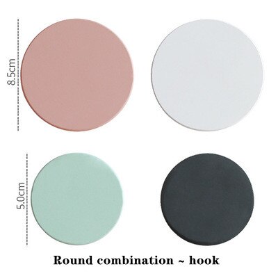 Muur Haken Kapstokken Wandkapstokken Hoed Haken Key Box Muur Hangers Ronde Haak Huishoudster Op Muur Enkele of 4 Stuks Pack: Round 4pcs