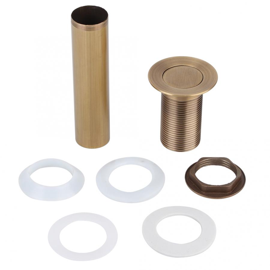 Bathroom Shower Antique Style Flap Type Brass Bathroom Drain Stopper Basin Drain without Overflow Bathroom Shelf Rack