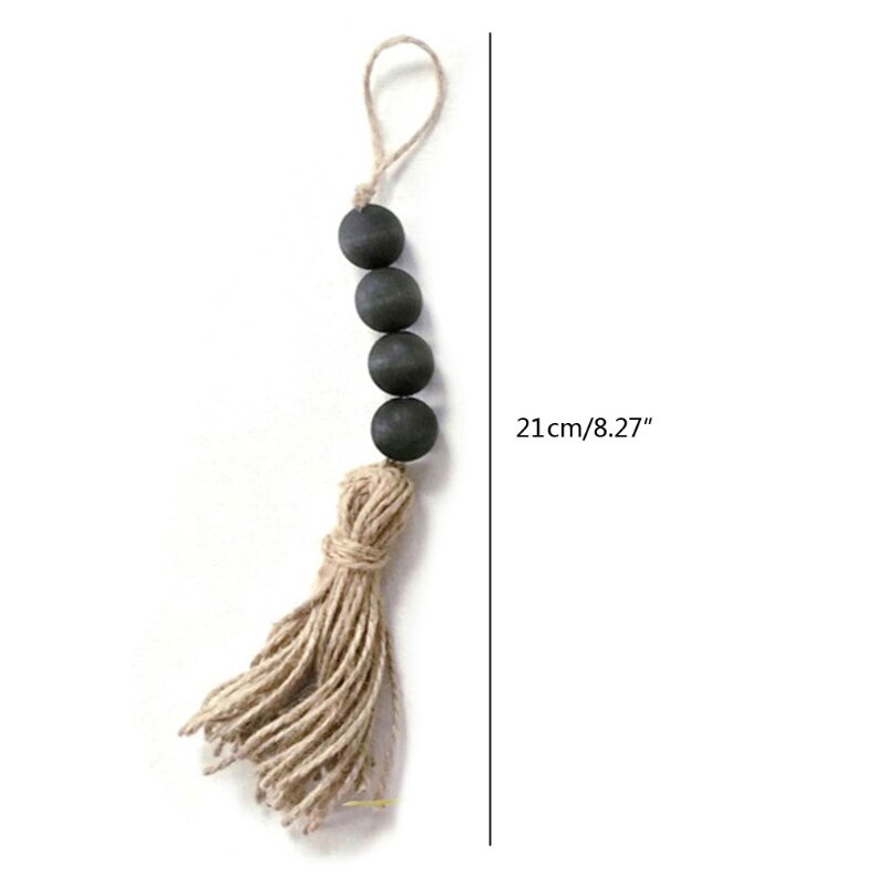 Cuentas de borlas de granja para decoración de puerta de armario, cuentas de madera Natural, adorno de florero de boda, decoración del hogar, 1 ud.