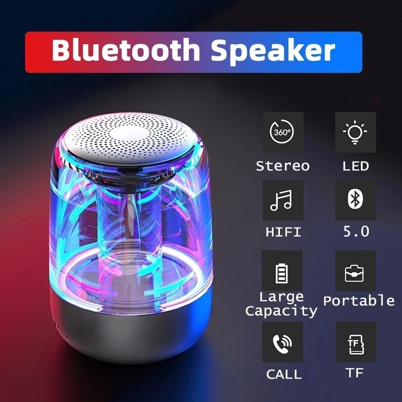 Bluetooth Speaker Draagbare Draadloze RGB LED Bluetooth Speakers Nachtlampje HD HiFi Krachtige Geluid Bar Soundbar Speakers Mode