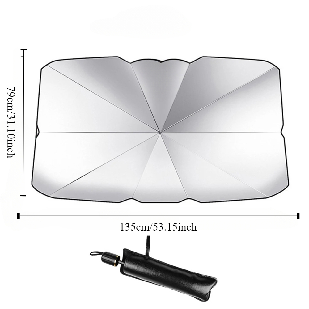 Auto Zonnescherm In De Auto Paraplu Auto Zonnescherm Voorzijde Glas Warmte Isolatie Gordijn Zonnescherm Auto Schaduw: Default Title