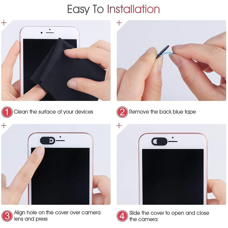 3/6Pcs Webcam Cover Slide Ultra Dunne Laptop Camera Cover Slide Blocker Voor Computer Pc Tablet Camera Mobiele telefoon EM88