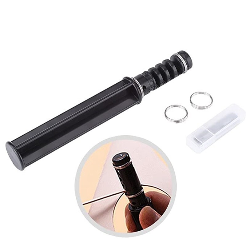 Leather Lace Maker Leather Craft Cutting DIY Swivel Leather Strip Hand Cutter Craft Tools with 3 Blade