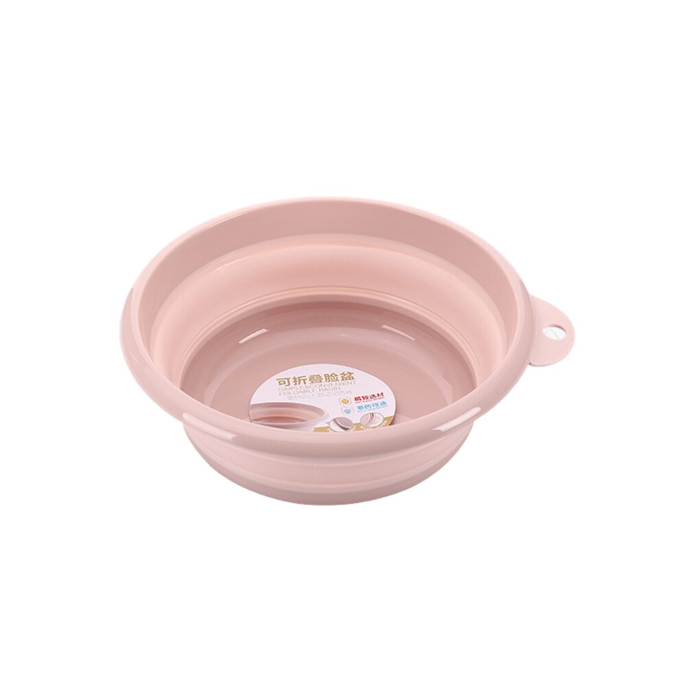 Outdoor Portable Folding Foot bath Basin Foldable Plastic Bucket Travel Washbasin Camping Kitchen Household Items Barrels: Small Size Pink