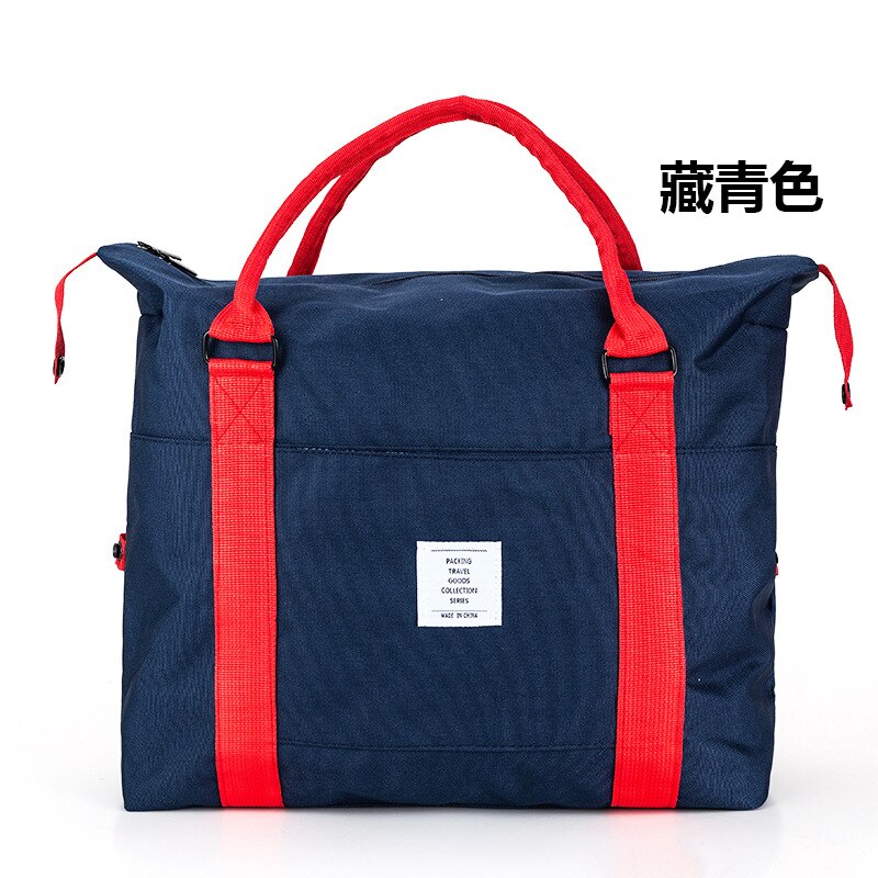 Online Celebrity Reistas Vrouwen Grote Korte Reis Kan Worden Set Trolley Bagage Tas Zwemmen Tas Sport Luier tas: Navy