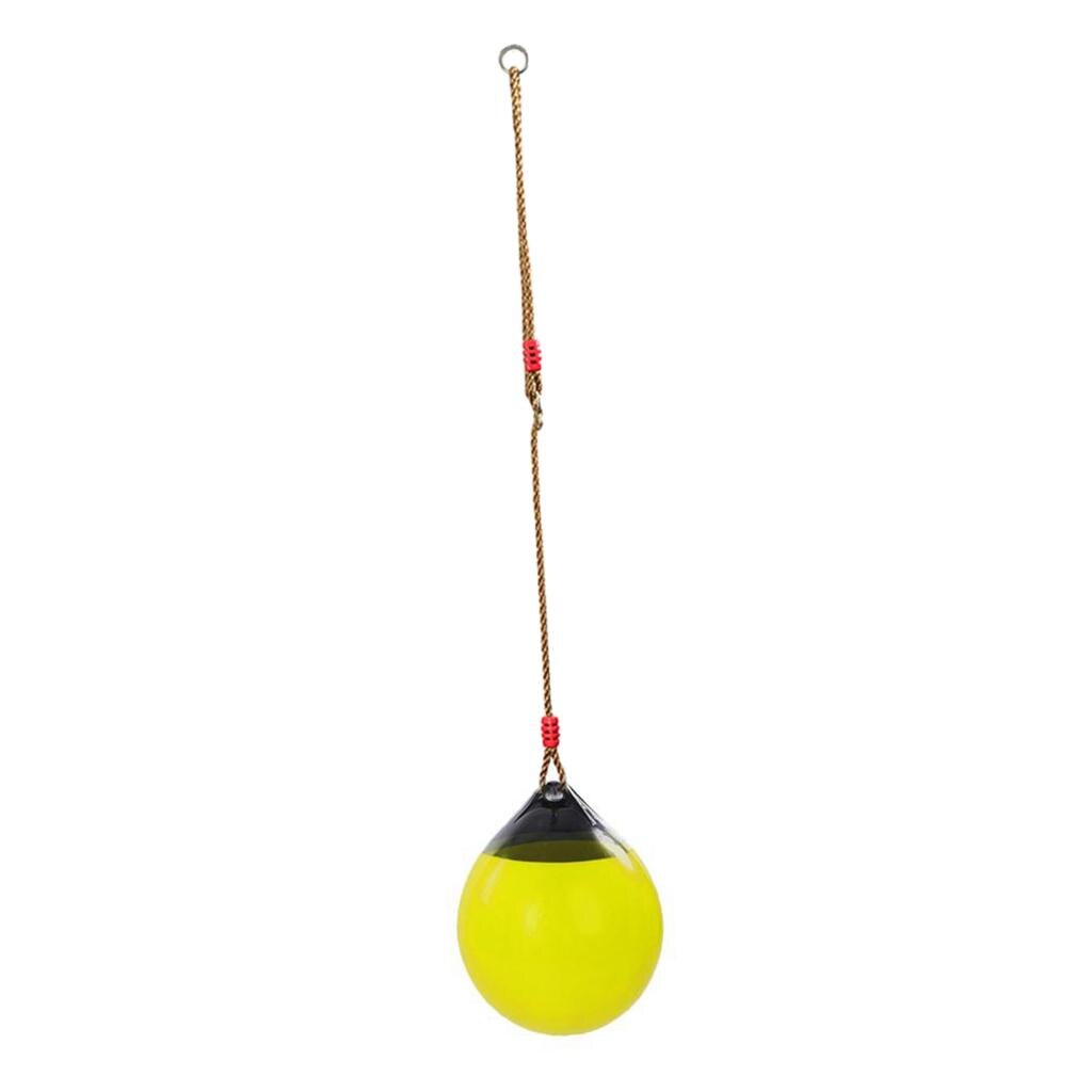 Ball Swing Seat w/ Heavy Duty Rope for Backyard Toys Set Accessories: Yellow