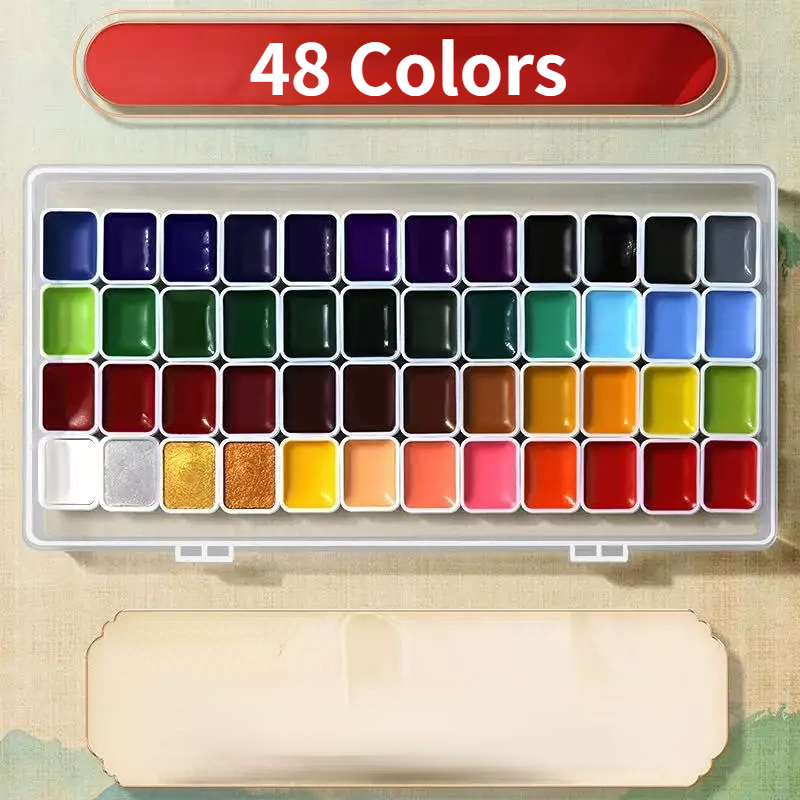 artist watercolor paint 24/36/48/60/98/130colors art set drawing pigment art supplies: Light Grey