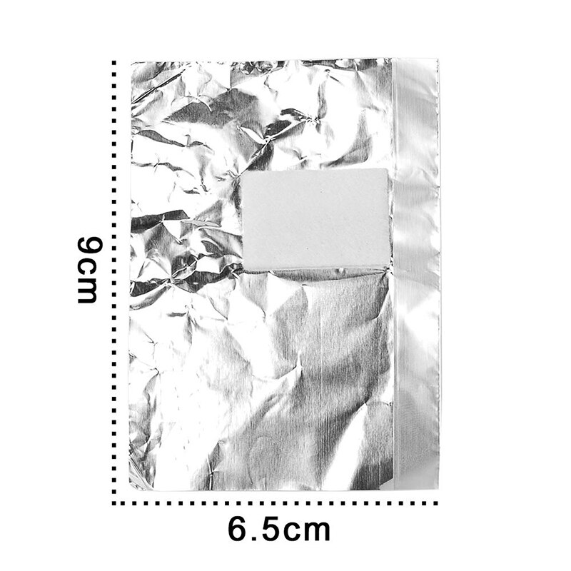 100 pièces/lot papier d'aluminium Nail Art tremper hors acrylique Gel vernis à ongles enroule outil de maquillage dissolvant avec tampon de coton