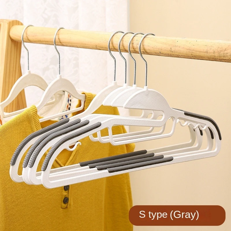 Cintre domestique multifonctionnel humide et sec, noir/Orange/gris, adapté aux vêtements suspendus, garde-robe de chambre à coucher, 10/20 pièces: XXL / GRIS FONCÉ