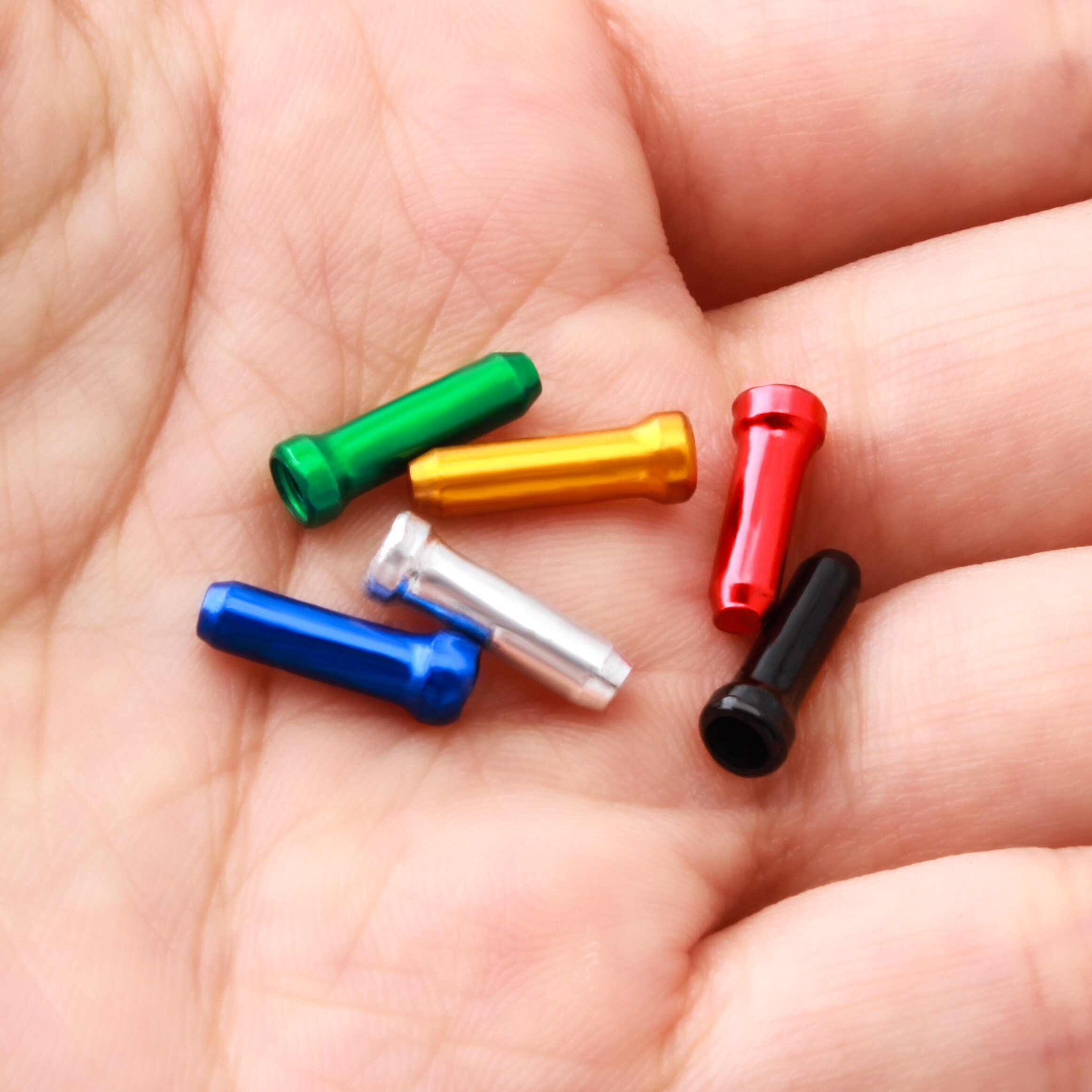 MUQZI 50PCS Bike Cable End Cap Tips Crimp Brake Shift Wire Cables End Caps Mountain Road Bicycle Accessories