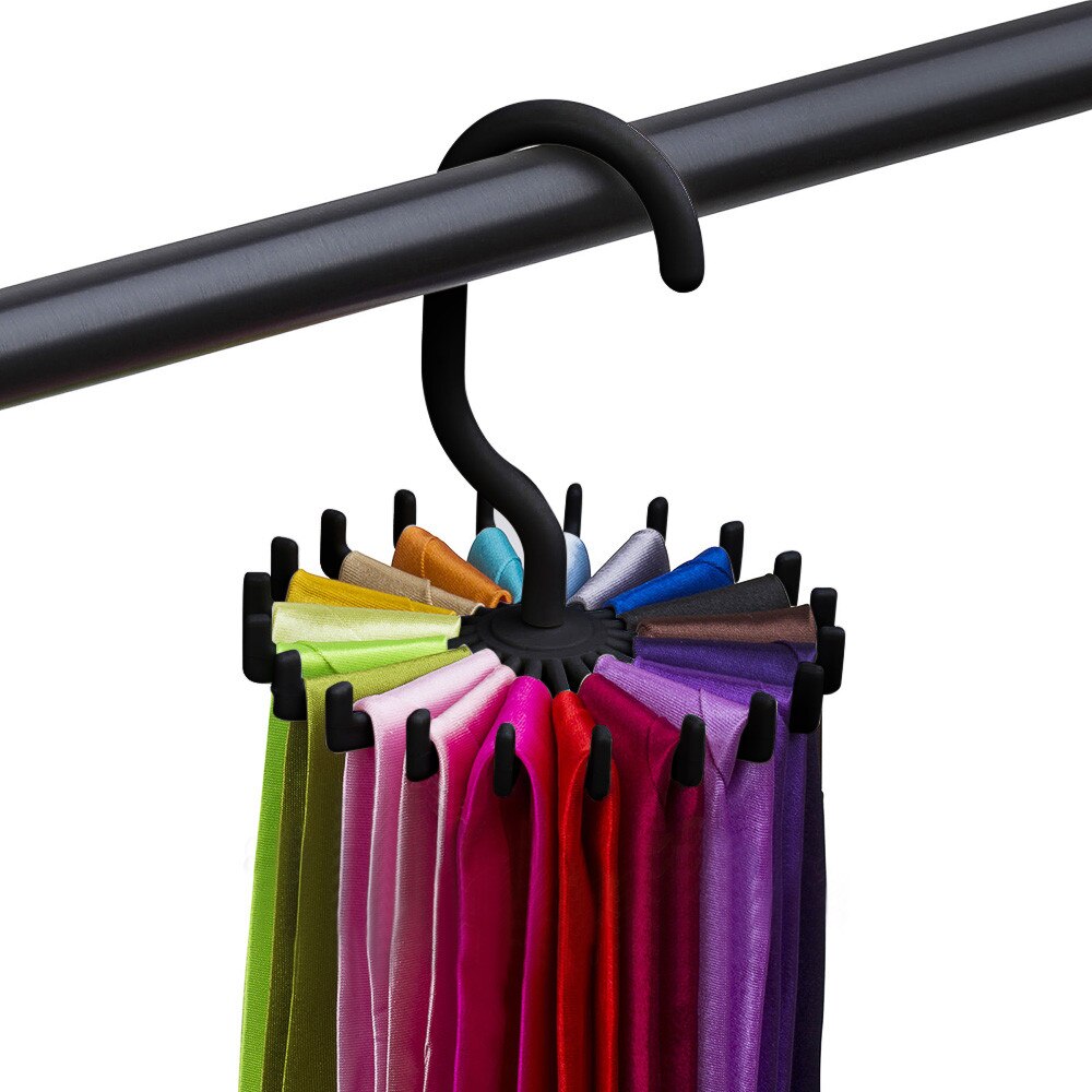 Roterende Tie Rack Verstelbare Tie Hanger Houdt 20 Stropdassen Tie Organizer Voor Mannen: Default Title