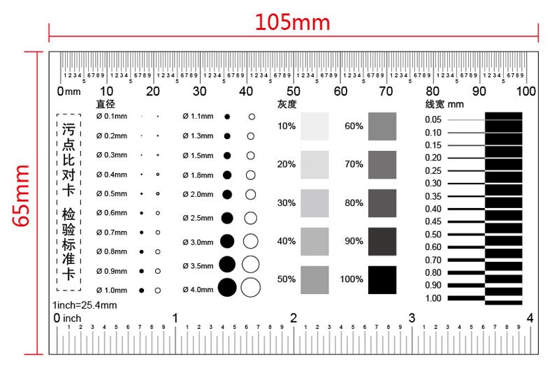 High Precision Film Point Gauge Soft Ruler Microscope Micrometer Calibration Slide Line Width Particle Diameter Measurement: 12