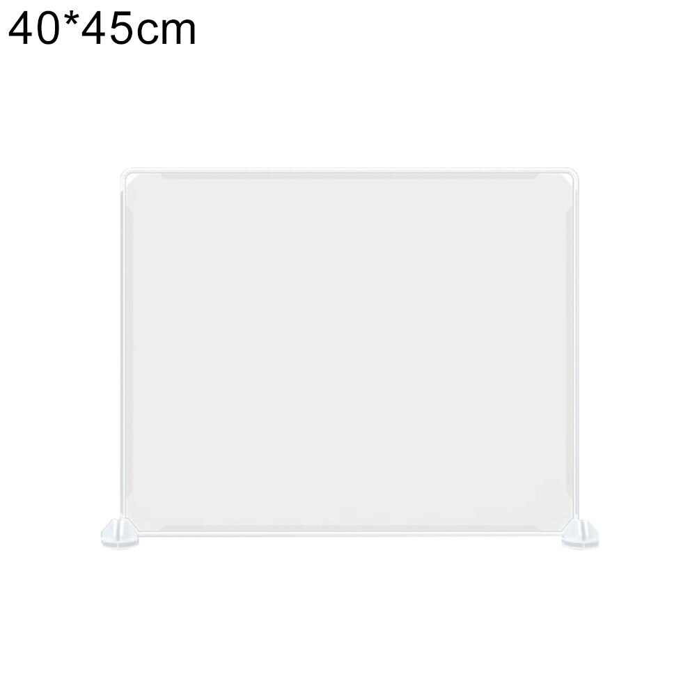 Kindergarten baffle desk transparent partition school eating partition board canteen student table anti droplets 2 people: Clear 40x45cm