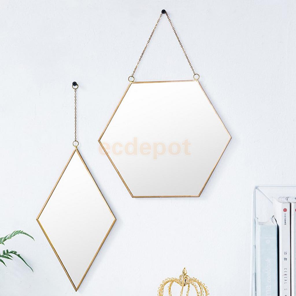 Glass Glamour Dressing Table Vanity Make Up Mirror Bathroom Wall Hangings, with Hanging Strap, Girls