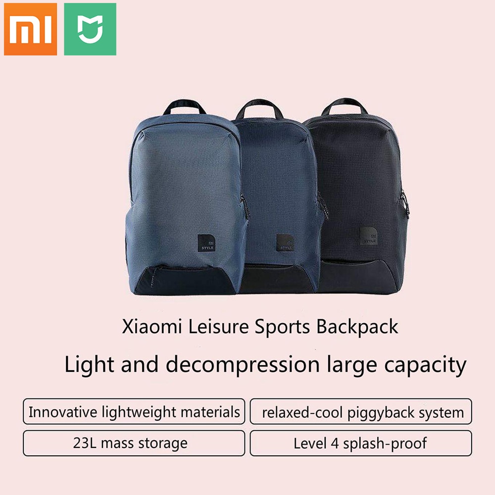 Xiaomi School Backpack Bag 600D Polyester Durable Waterproof Outdoor Suit For 15.6 Inch Laptop Computer