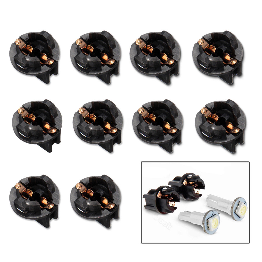 Zócalo de Panel de instrumentos para tablero de instrumentos, 10 piezas T10 W5W 168 194, bloqueo de giro, Bases de cuña, lámpara, soporte de enchufe para bombilla de tablero: Default Title