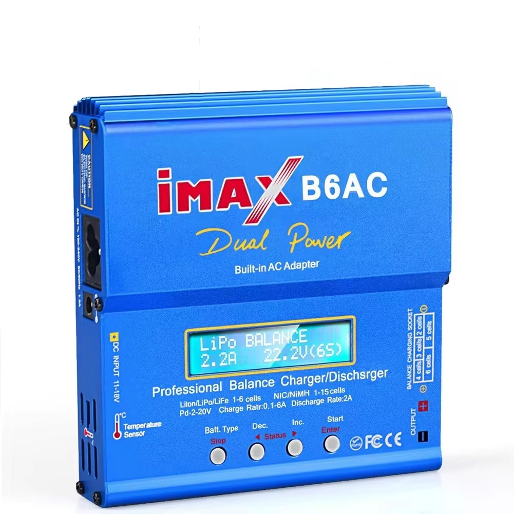 HTRC iMAX B6 AC RC Battery Charger 80W B6AC 6A Balance Charger Digital LCD Screen Li-ion LiFe Nimh Nicd PB Lipo Battery Charger