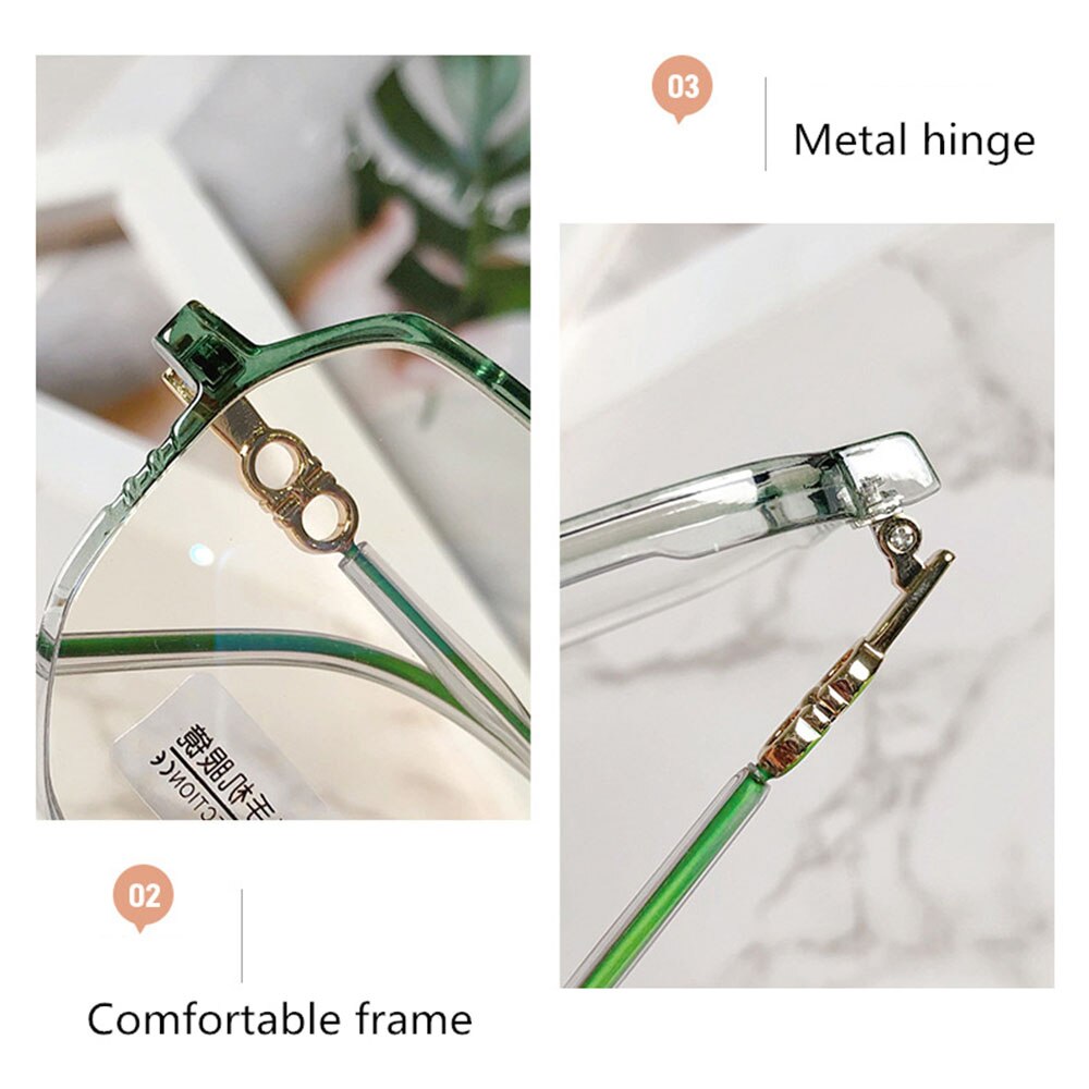 Metal Myopia Glasses Women&men Big Frame Polygon Myopia Glasses Anti-blue Light Eyeglasses Student Shortsight Eyewear