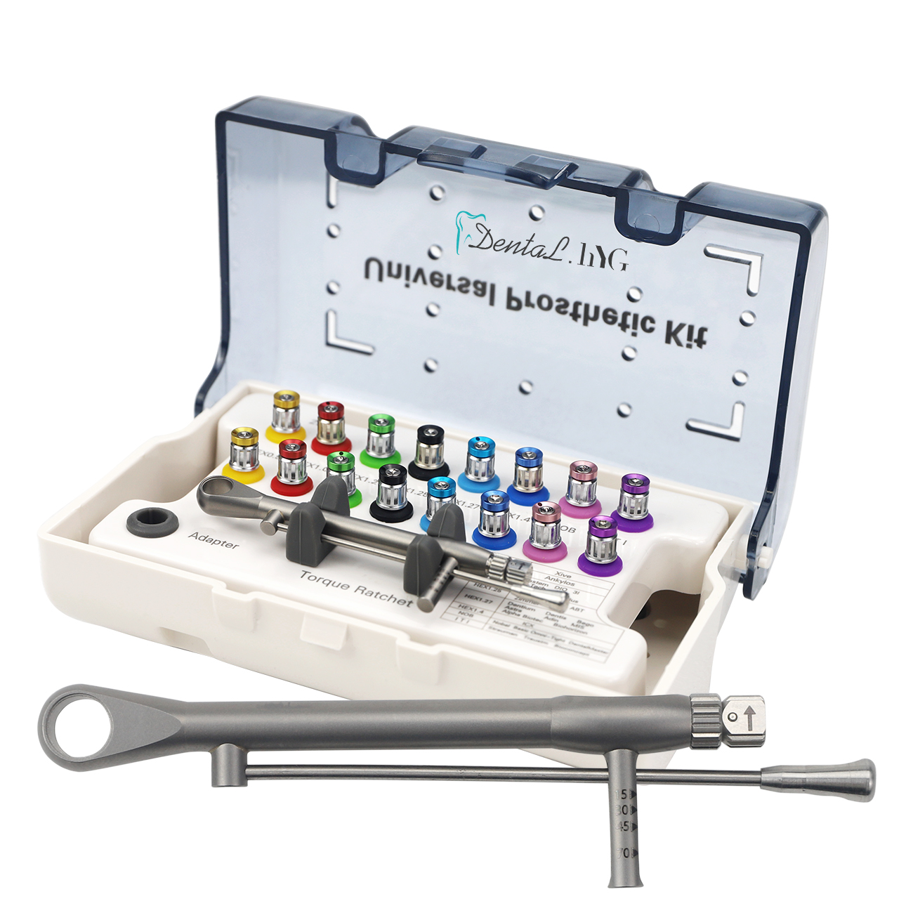 1Pc Dental Universal Implant Torque Screwdrivers Wrench Dental Implant Restoration Tool Kit 10-70NCM