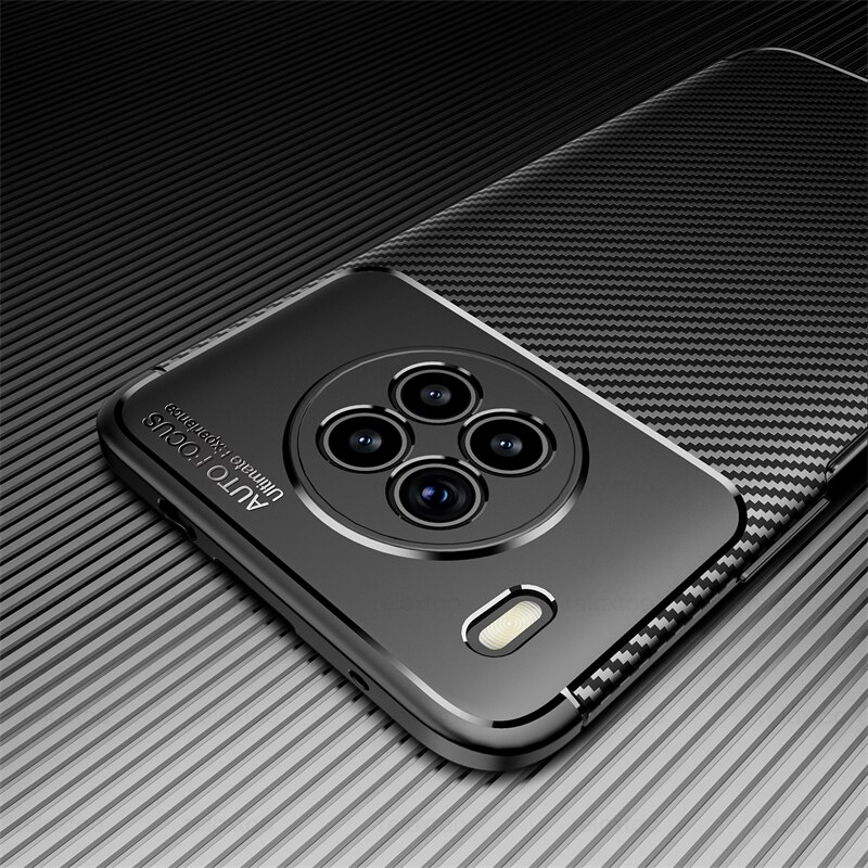 Voor Honor 50 Lite Case Matte Carbon Fiber Back Covers Honor 50 Honer Honar Xonor 50 Lite 50 Lite Licht soft Silicone Bescherm Coque