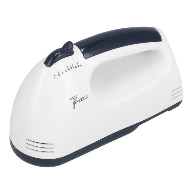 Hand Mixer Portable 7 Gears Lightweight White Stainless Steel Electric Hand Mixer for Kitchen Home