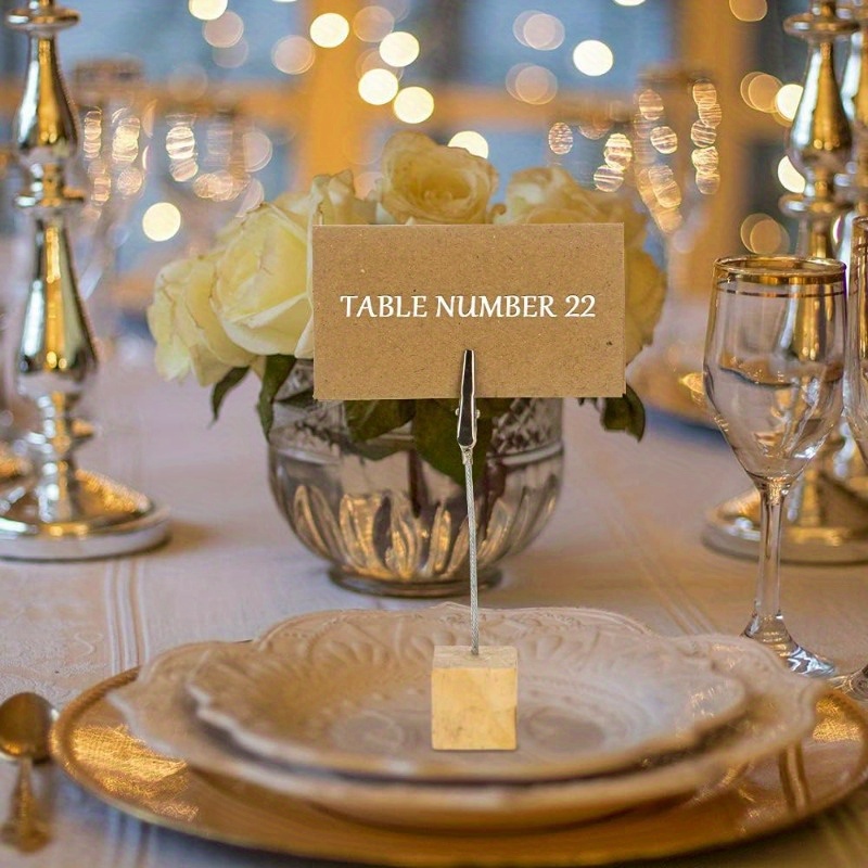 10 Stück neue tragbare Holz Tischkartenhalter Clips Hochzeit Tischkartenhalter Tisch Foto Memo Nummer Name Clips Basis