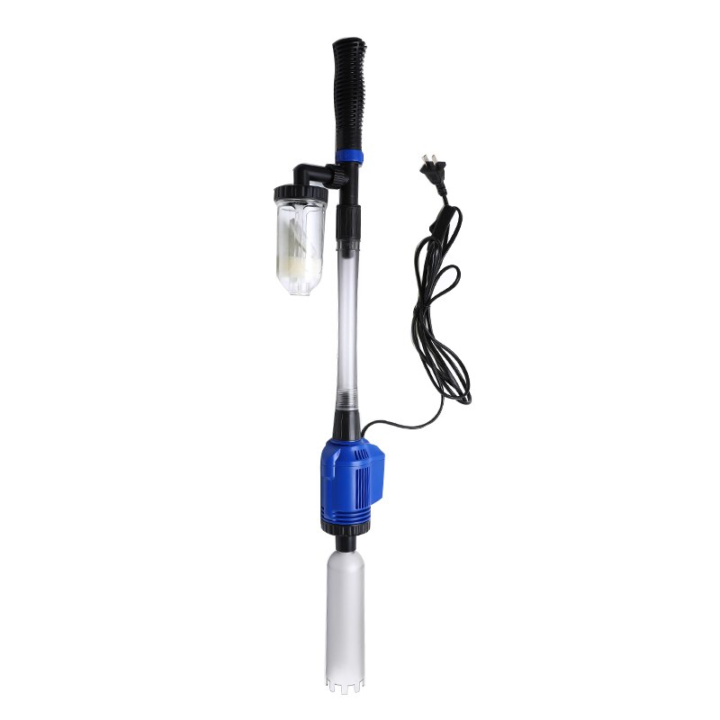 220V Powerful Suction Aquarium Electric Syphon Operated Fish Tank Sand Washer Vacuum Gravel Water Changer Siphon Filter Cleaner: Blue