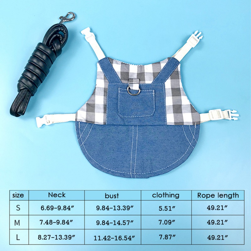 Ropa de conejo para mascotas, chaqueta vaquera, abrigo, arnés de Animal pequeño con correa, chaleco, bolsa, conjunto de sombrero para hámster, Hurón, conejo, suministro para mascotas pequeñas