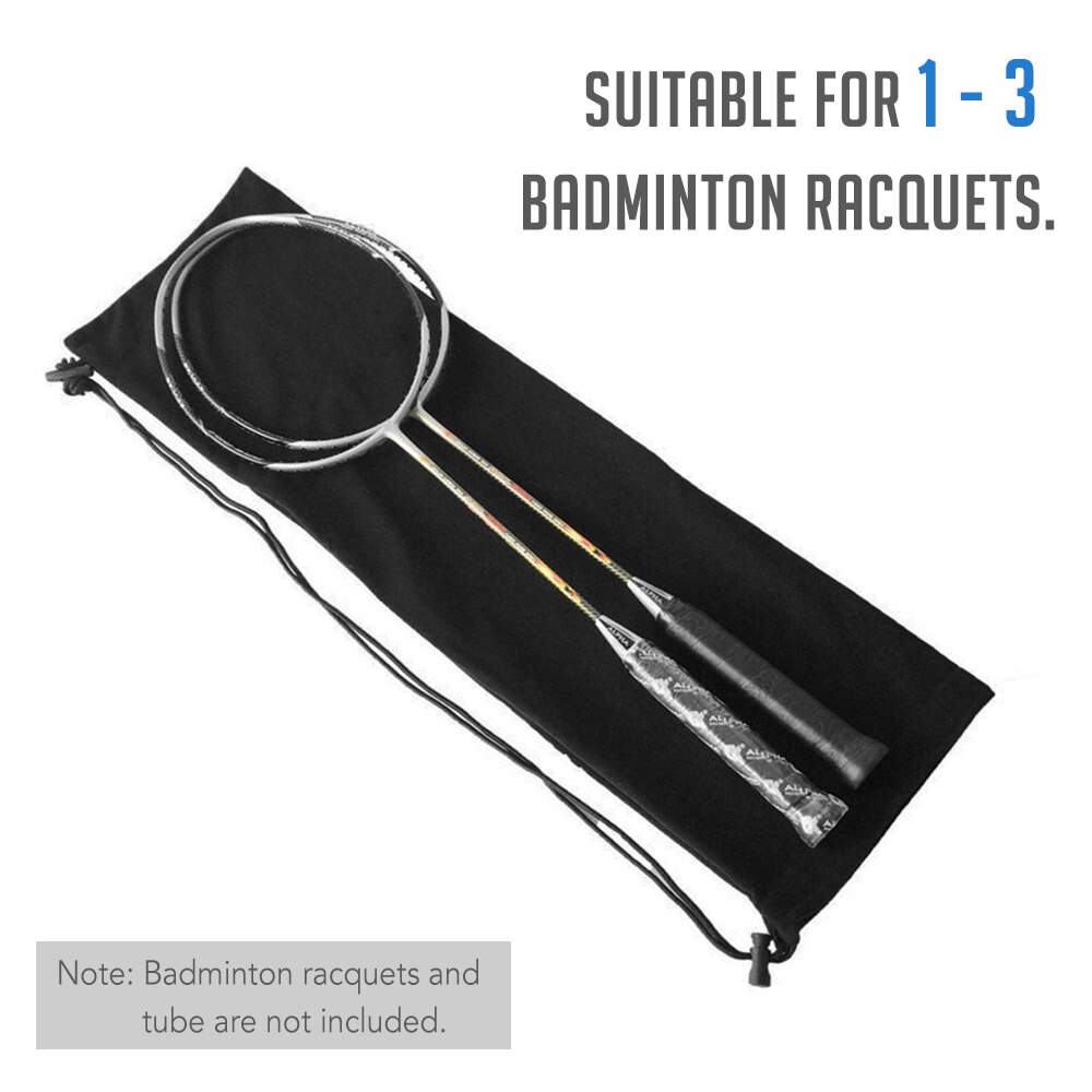 Bolsa para proteção de raquete de badminton, bolsa macia de lã para armazenamento, proteção para raquete de badminton