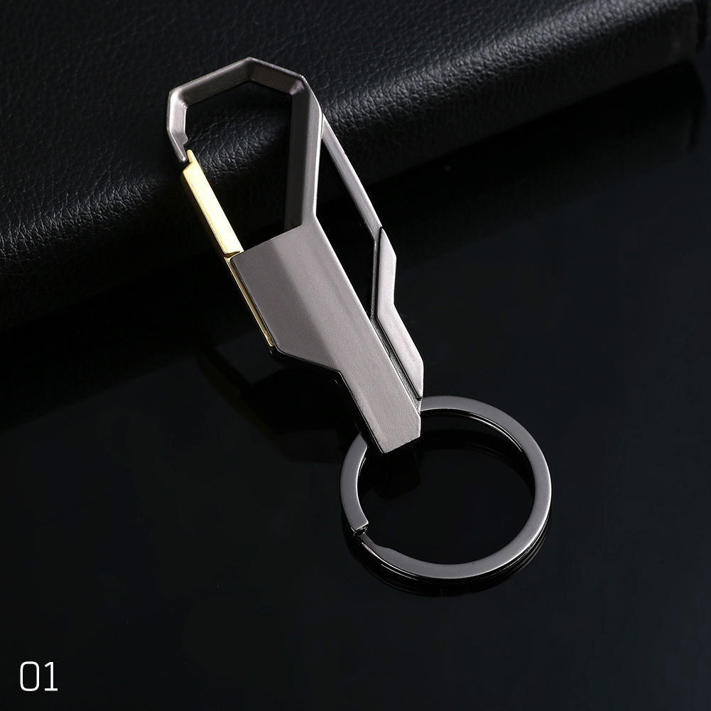Bil nøglering nøgleholder nøglering herre & #39 ;s nøglering fødselsdag metal nøglering bil styling auto bil tilbehør: B grå