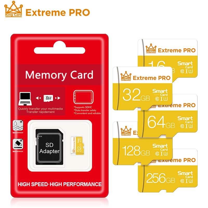 Micro  sd 128gb 256gb 20mb/ s  u3 hukommelseskort 64gb 32gb 16gb 8gb klasse 10 micro sd-kort адаптер sd flash-kort sd-kort