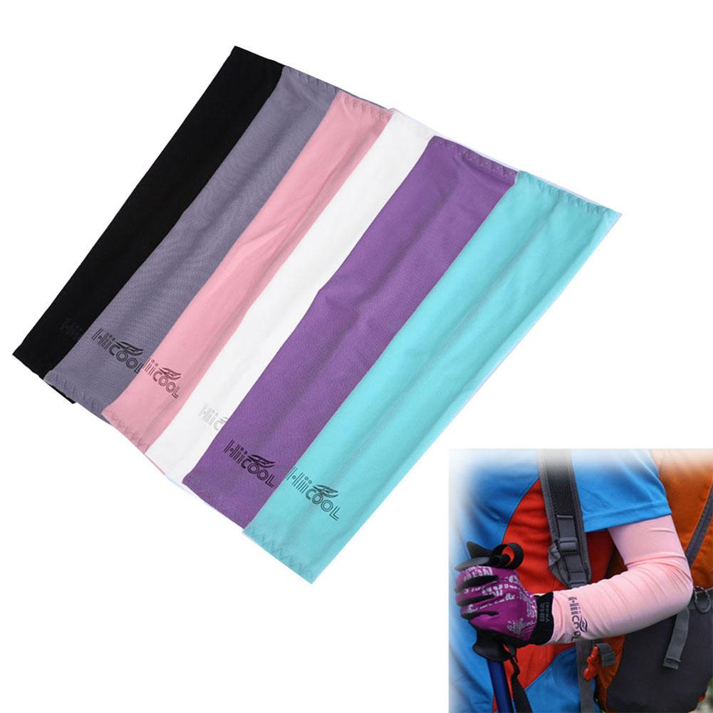 Armærmer cover uv solbeskyttelse golfcykel spandex polyurethan nylon udendørs sport sikkerhedsarmvarmere 12%  lycra materiale