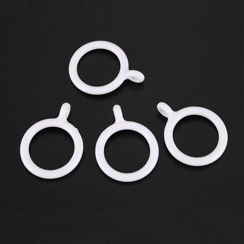 20X White 25Mm Inner Plastic Curtain Rings