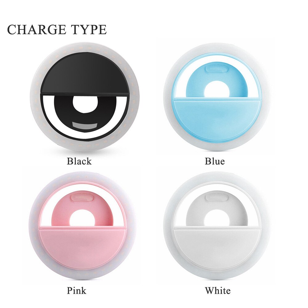 RK-14 Selfie Led Ring Light Portable Mobile Selfie Lamp for Iphone Clip Lampe Selfi Telephone Lampa Na Telefon Lens Photography