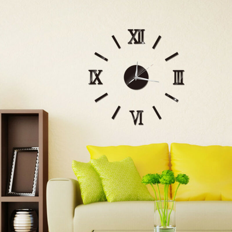 Grote Muur Horloge Vintage Plexiglas Art Wandklok Woonkamer Stilte Slaapkamer Modern Home Decor Klok