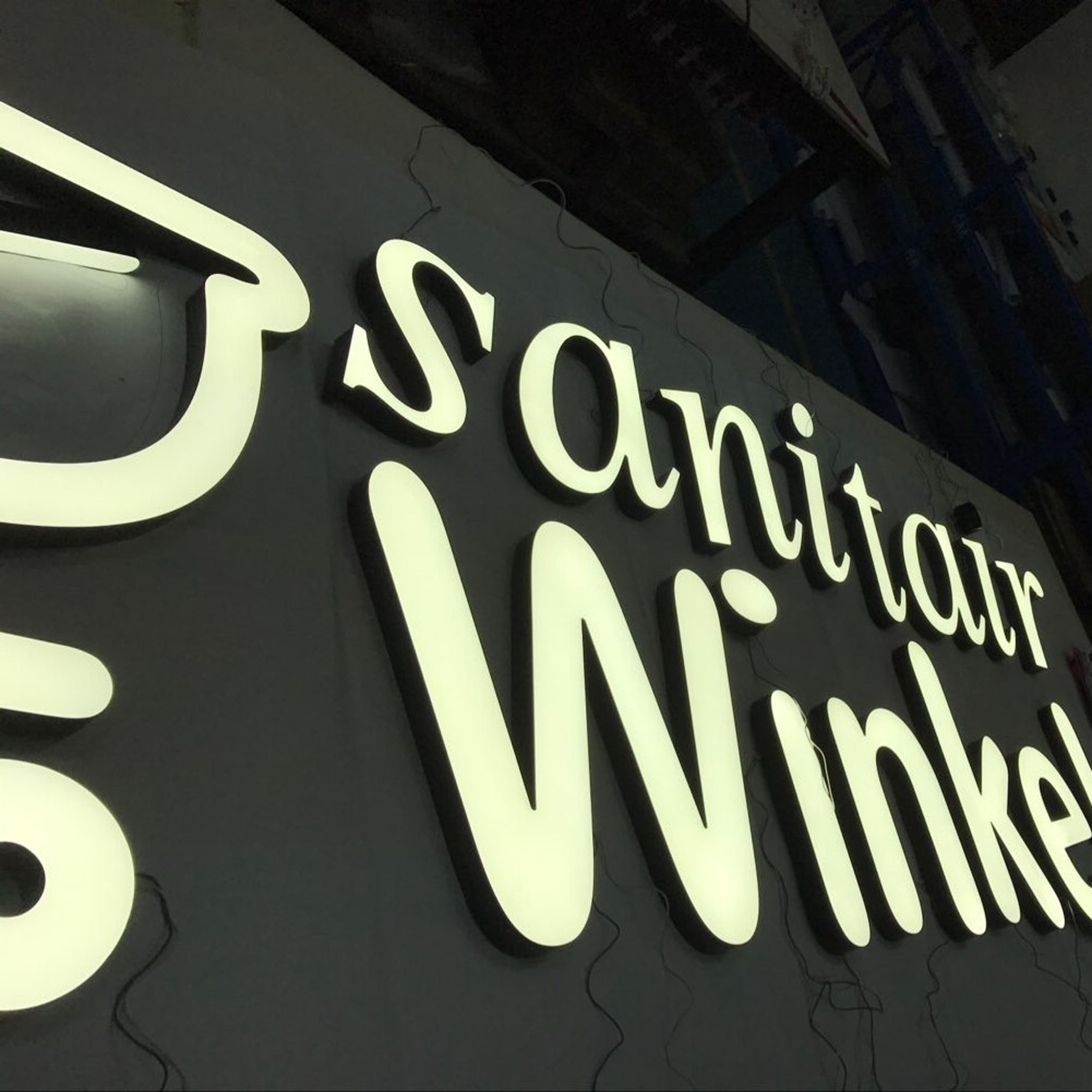 3D LED face lit waterproof signage front lit acrylic advertising letter sign for store